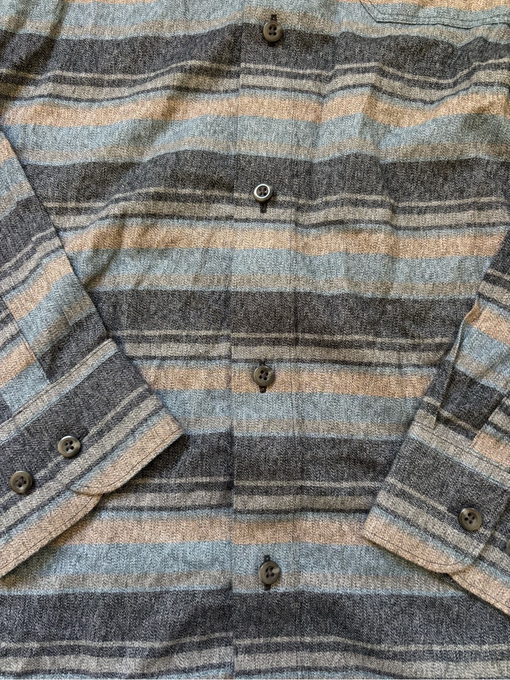NWT Travis Mathew Cloud Flannel Stripe Shirt Men’s Size Large - Picture 7 of 10